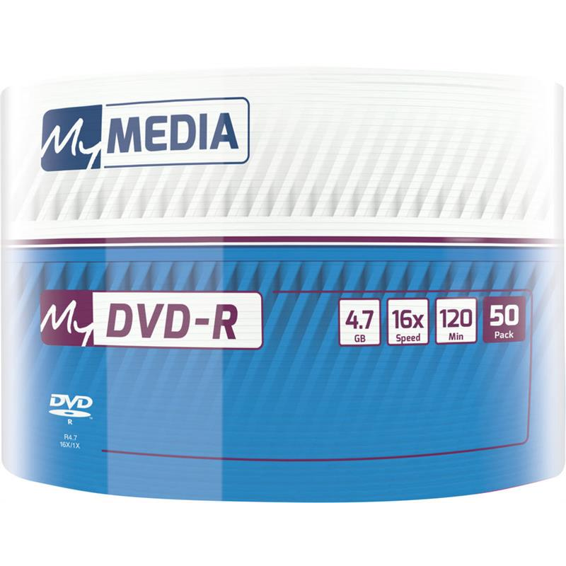 Диски DVD-R MyMedia (69200) 4.7GB, 16x, Matt Silver Wrap, 50шт
