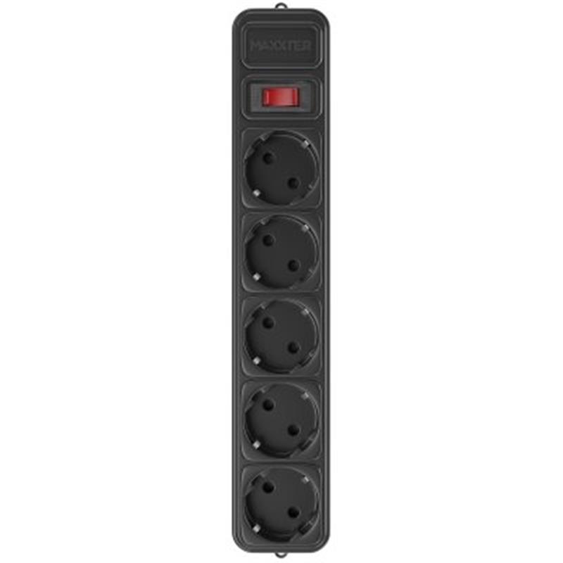 Фільтр живлення  Maxxter 5 розеток 3м (SPM5-G-10B) чорний