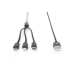 Кабель Digitus USB -  Lightning/USB Type-C/micro USB (M/M), 1 м, Black (AK-300160-010-S)