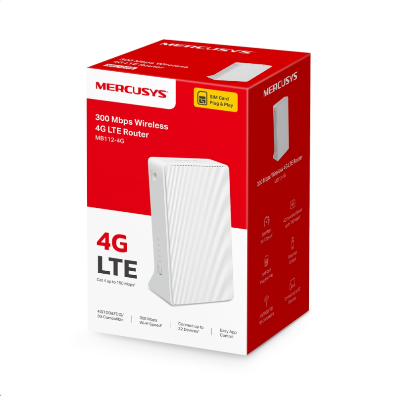 Бездротовий маршрутизатор Mercusys MB112-4G 