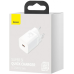 Мережевий зарядний пристрій Baseus Super Si Quick Charger 1C (1USB-C) 25W White (CCSP020102)