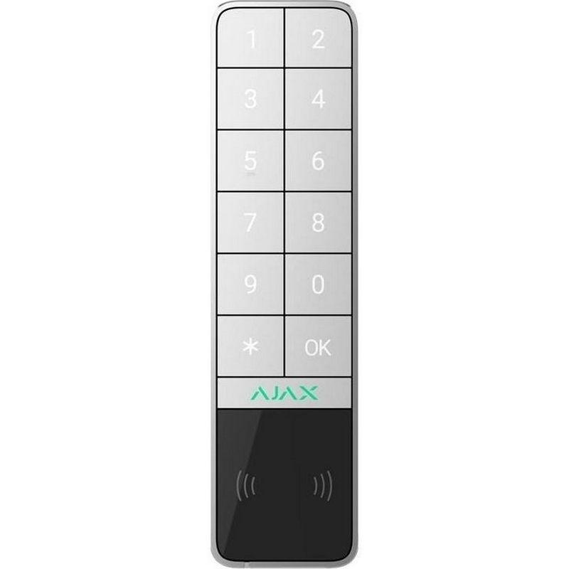 Бездротова клавіатура Ajax KeyPad Outdoor Jeweller (8EU) ASP White (99967.286.WH1)