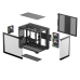 Корпус DeepCool CG330 3F Black (R-CG330-BKNGM3-G) без БЖ