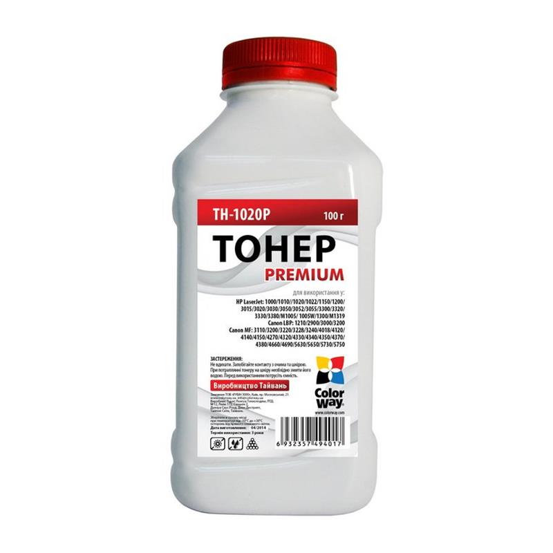 Тонер ColorWay (TH-1020P) HP LJ 1010/1012/1015, 100 г Premium