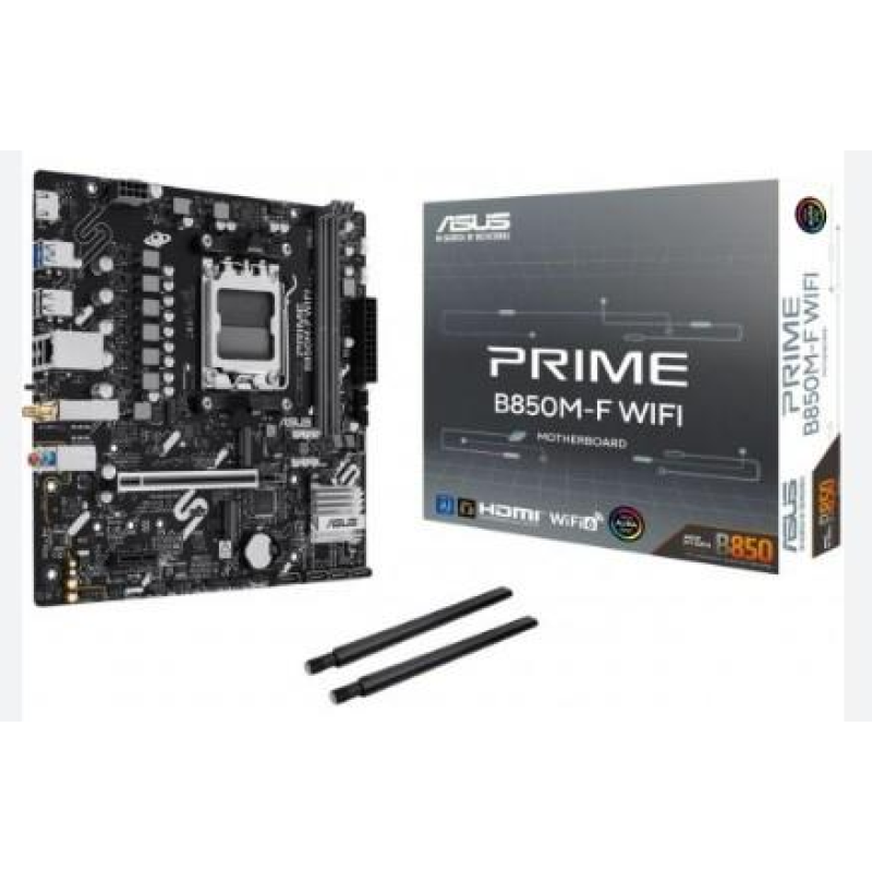 Материнcька плата ASUS PRIME B850M-F WIFI sAM5 B850 2xDDR5 M.2 HDMI Wi-Fi BT mATX