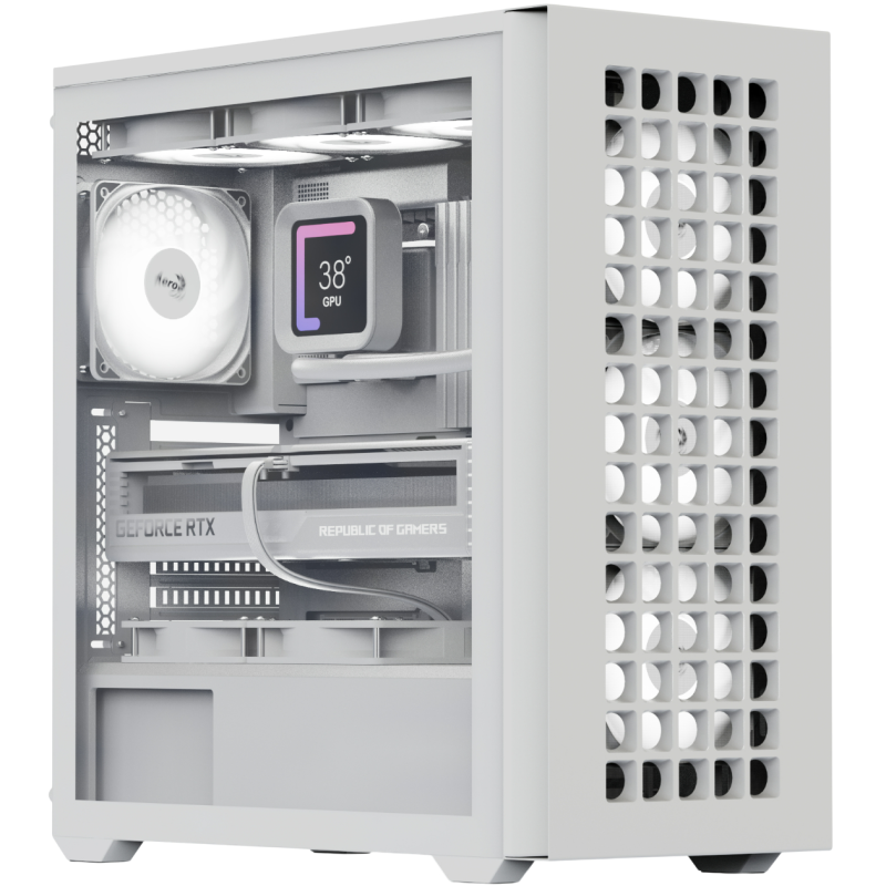 Корпус AeroCool D502A-G-WT-v1 (ACCM-DS02043.21) White без БЖ