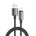 Кабель ColorWay USB - Lightning (M/M), zinc alloy braided, 3А, 1 м, Black (CW-CBUL098-BK)