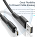 Кабель Essager Rousseau USB - USB Type-C (M/M), 1 м Black (EXCT-LS01)