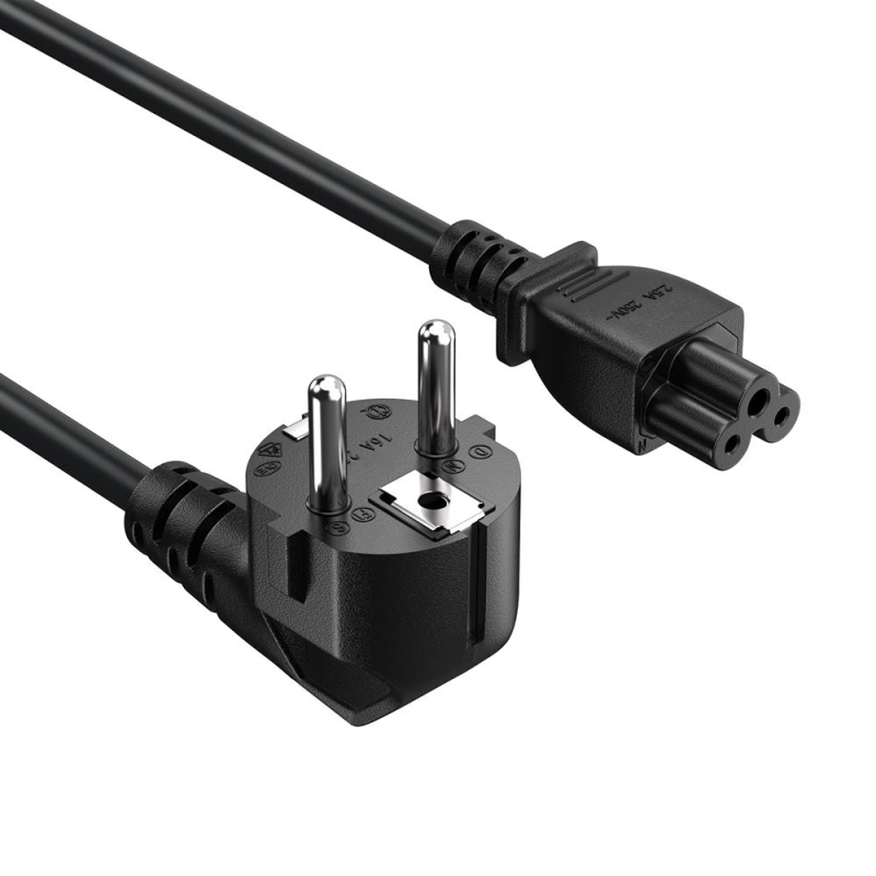 Кабель живлення ColorWay CEE7/7-C5, 1 м, Black (CW-CBP084-BK)