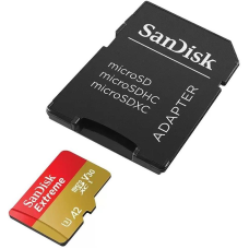 Карта пам`ятi MicroSDXC 128GB C10 UHS-I SanDisk Extreme V30 U3 R190/W90MB/s + SD (SDSQXAA-128G-GN6MA)