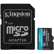 Карта пам`яті MicroSDXC 128GB UHS-I/U3 Class 10 Kingston Canvas Go! Plus R200/W200MB/s + SD-адаптер (SDCG4/128GB)