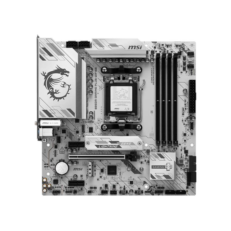 Материнcька плата MSI B850M GAMING PLUS WIFI6E sAM5 B850 4xDDR5 M.2 HDMI DP WiFi BT mATX