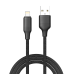 Кабель ColorWay USB - Lightning (M/M), TPE embossed, 3А, 1 м, Black (CW-CBUL101-BK)