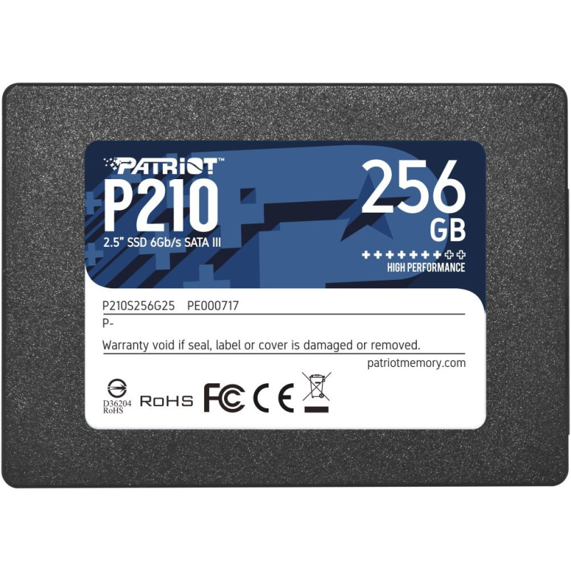 Накопичувач SSD  256GB Patriot P210 2.5" SATAIII TLC (P210S256G25)