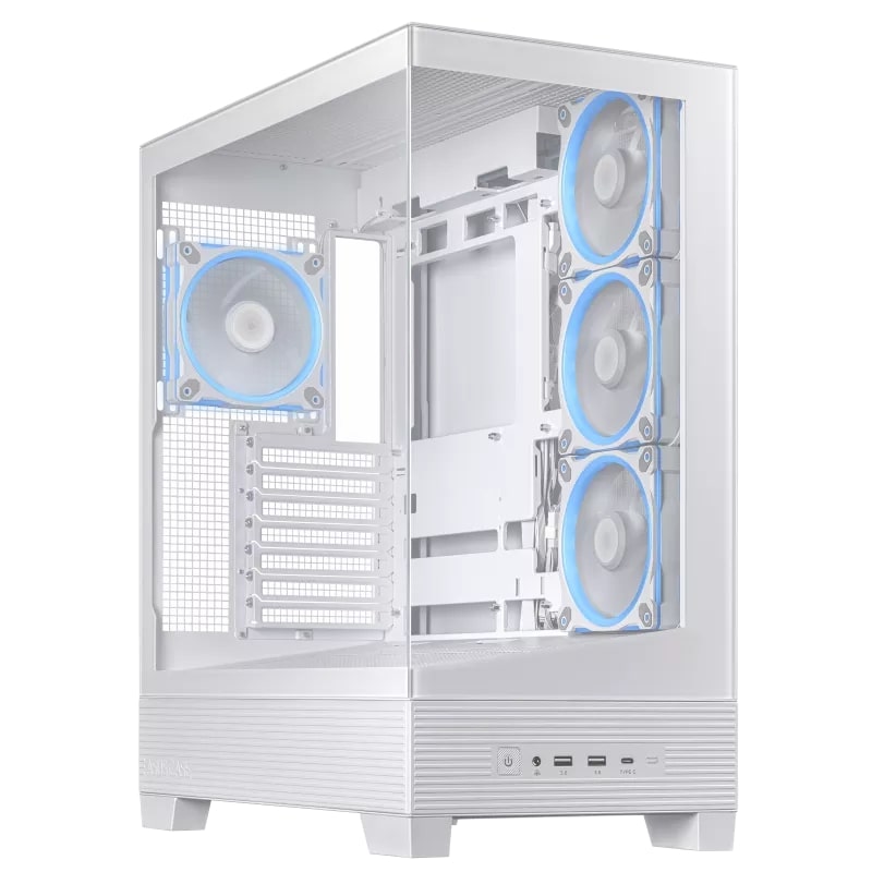 Корпус Asus A31 Plus White Tempered Glass без БЖ (90DC00R3-B19000)