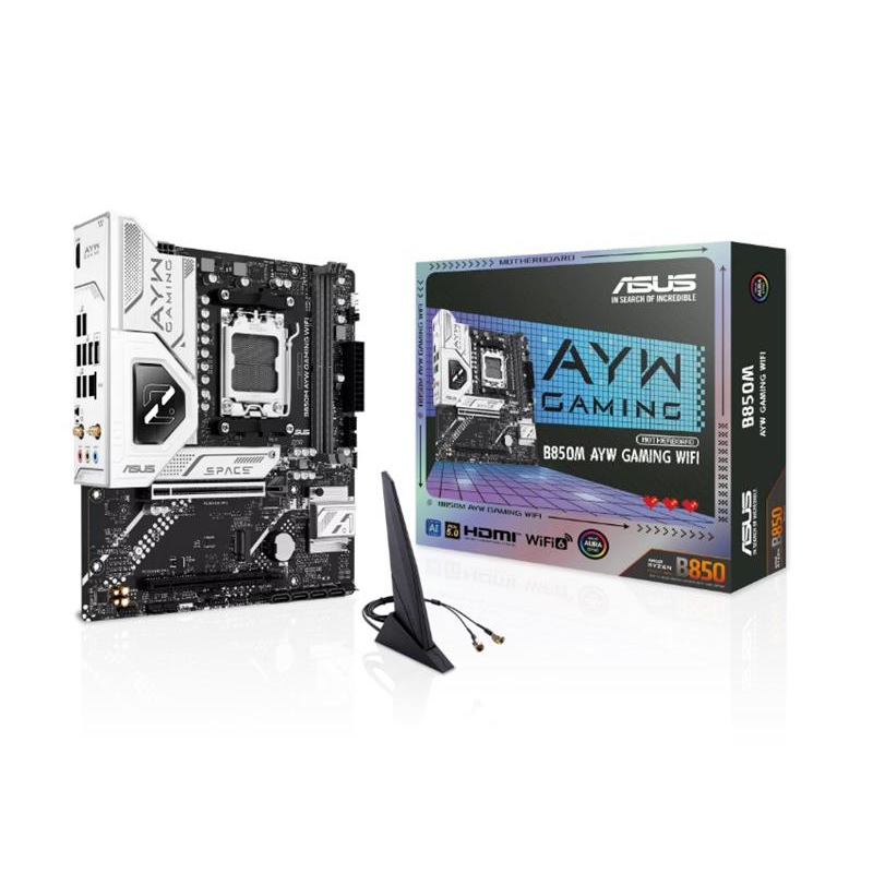 Материнcька плата ASUS B850M AYW GAMING WIFI sAM5 B850 2xDDR5 M.2 HDMI Wi-Fi BT mATX