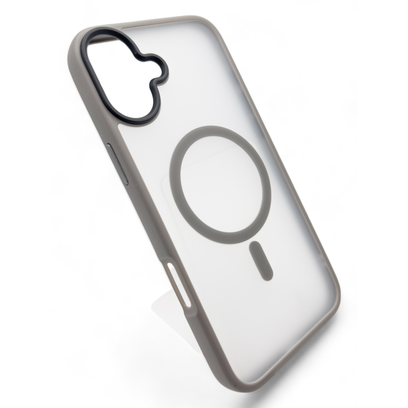 Чохол-накладка BeCover Metal Buttons Case MagSafe для Apple iPhone 16 Plus Gray (712095)