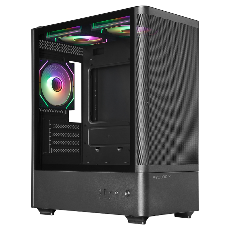 Корпус Prologix Lumi GM-01MAB Mesh Black
