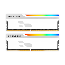 Модуль пам`ятi DDR4 2x16GB/3200 Prologix Onyx White RGB (PRO32GB3200YWR4K)
