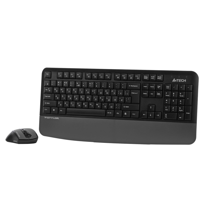 Комплект (клавіатура, миша) бездротовий A4Tech Fstyler FG2500S Plus Grey