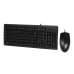 Комплект (клавіатура, миша) A4Tech KR-8372 Black