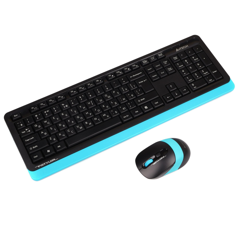 Комплект (клавіатура, миша) бездротовий A4Tech FG1010 Black/Blue