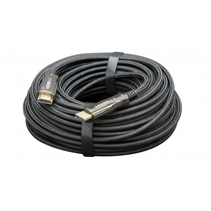 Кабель Cablexpert HDMI - HDMI V 2.0 (M/M), з позолоченими контактами, 15 м, чорний (CCBP-HDMI-AOC-15M)