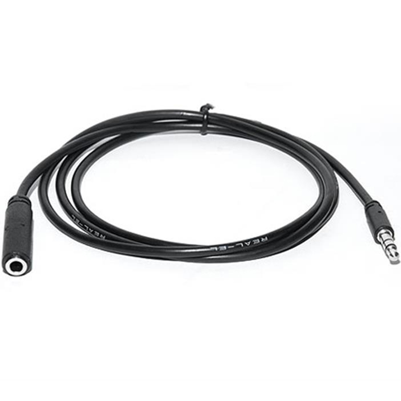 Аудіо-кабель REAL-EL Audio Pro 3.5 мм - 3.5 мм (M/F), 1 м, чорний (EL123500041)