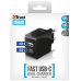 Мережевий зарядний пристрій Trust Urban Fast Dual USB-C&USB (17W, 2USB 3.0A) Black (21589)