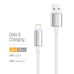 Кабель ColorWay USB - Lightning (M/M), zinc alloy braided, 3А, 1 м, White (CW-CBUL098-WT)
