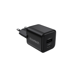 Мережевий зарядний пристрій Choetech (USB-C+USB-A) Black (PD5012-EU-BK)