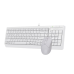 Комплект (клавіатура, миша) A4Tech F1512 White
