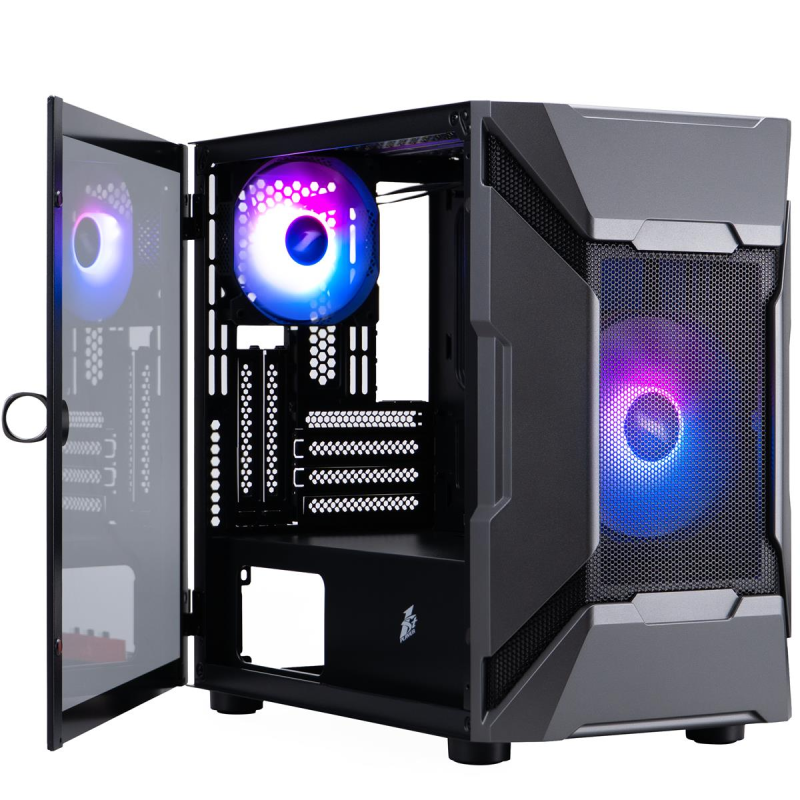 Корпус 1stPlayer D3-A-BK-1F7-14-1F7 Black без БЖ