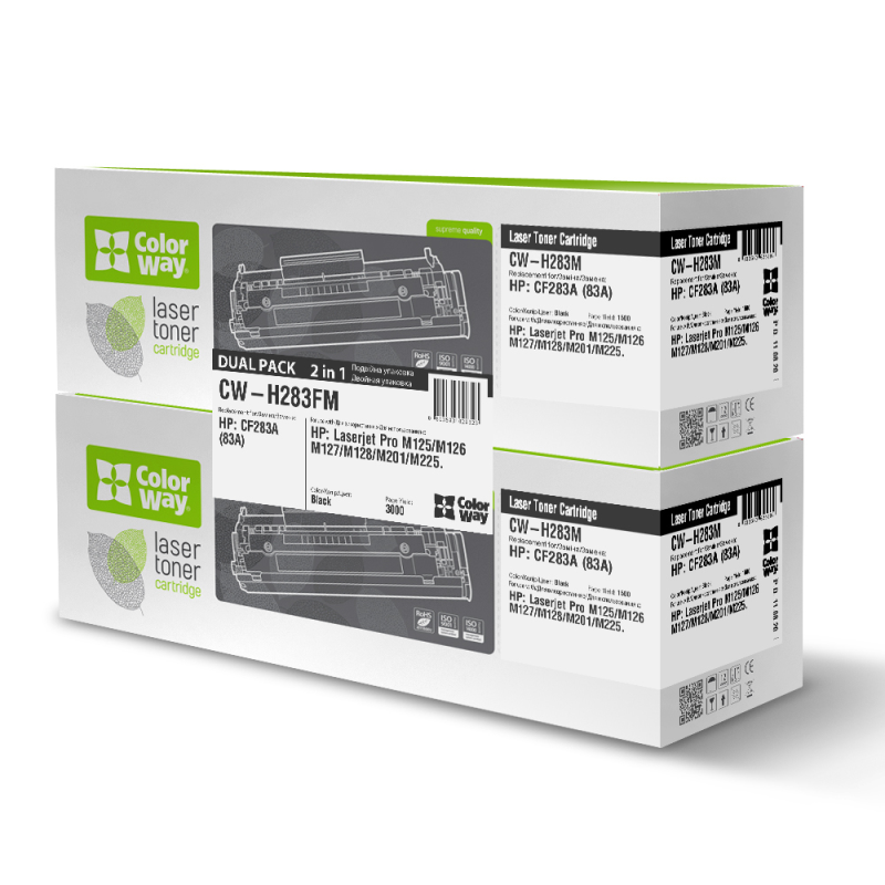 Картридж ColorWay (ColorWay-H283FM) HP LJ Pro M125nw/M127fn/M127fw (CF283AF) Dual Pack