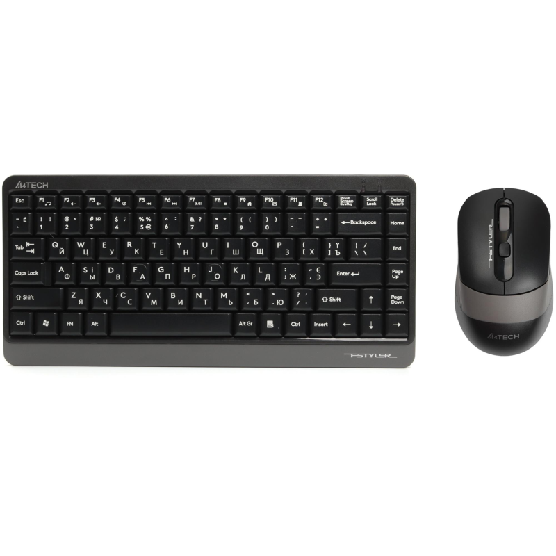 Комплект (клавіатура, миша) бездротовий A4Tech FG1110 Grey