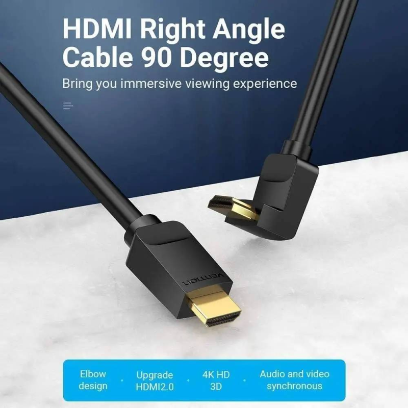 Кабель Vention HDMI - HDMI V 2.0 (M/M), 1 м, Black (AARBF)