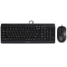 Комплект (клавіатура, миша) A4Tech F1512 Black
