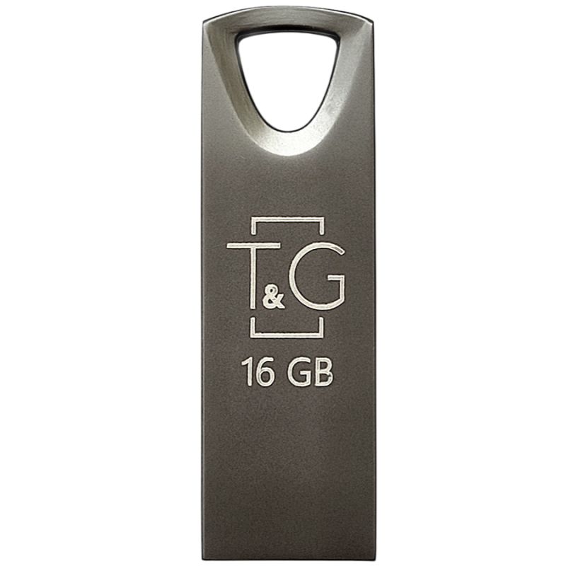 Флеш-накопичувач USB 16GB T&G 117 Metal Series Black (TG117BK-16G)
