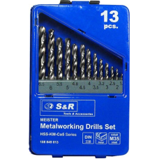Набір свердл S&R Meister 1.5-6.5 мм 13 шт (108849013)