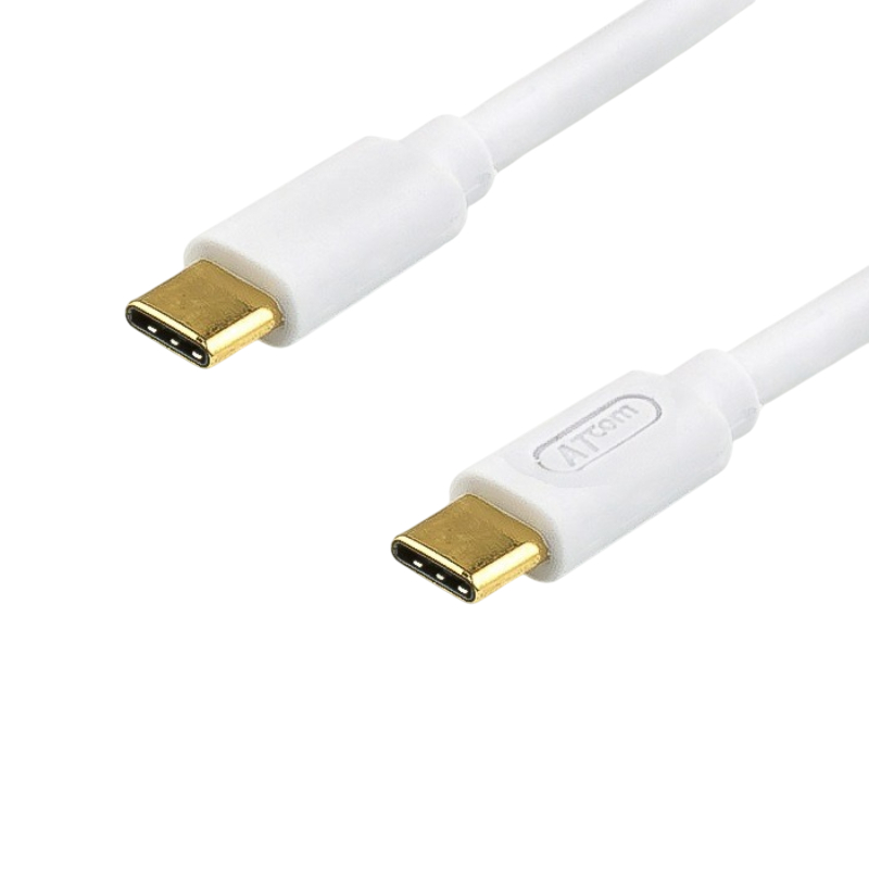 Кабель Atcom USB Type-C - USB Type-C (M/M), 60 W, 3 А, 3 м, White (AT-C30)