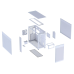Корпус Asus Prime AP303 Mesh White (90DC00V3-B39000)
