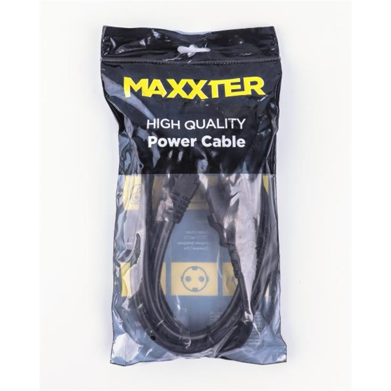 Кабель силовий Maxxter CL-22-6 (CEE7/7-C13), 3*1.5 мм кв, чорний, 1.8 м