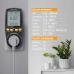 Енергометр цифровий (W/V/A/C/Hz/KWh) СolorWay для розетки (16A/3680W) (CW-VM16-02D)