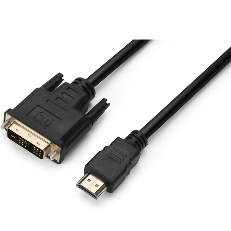 Кабель Prologix Premium HDMI - DVI V 1.3 (M/M), Single Link, 18+1, 0.5 м, Black (PR-HDMI-DVI-P-01-30-05m)