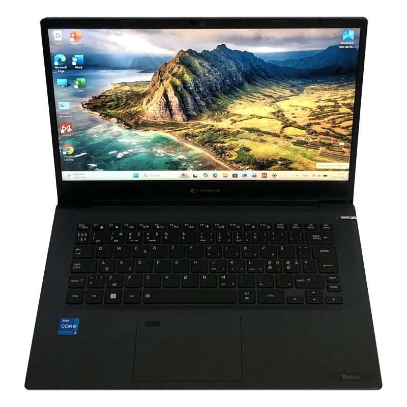 Ноутбук Toshiba Dynabook Tecra A40-K / 14" FullHD IPS / i5-1240P / 8GB / 256GB SSD / Win11Pro / Backlight / сканер відбитка - Б/в