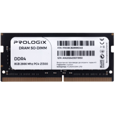 Модуль пам`ятi SO-DIMM DDR4 8GB/2666 Prologix (PRO8GB2666D4S)