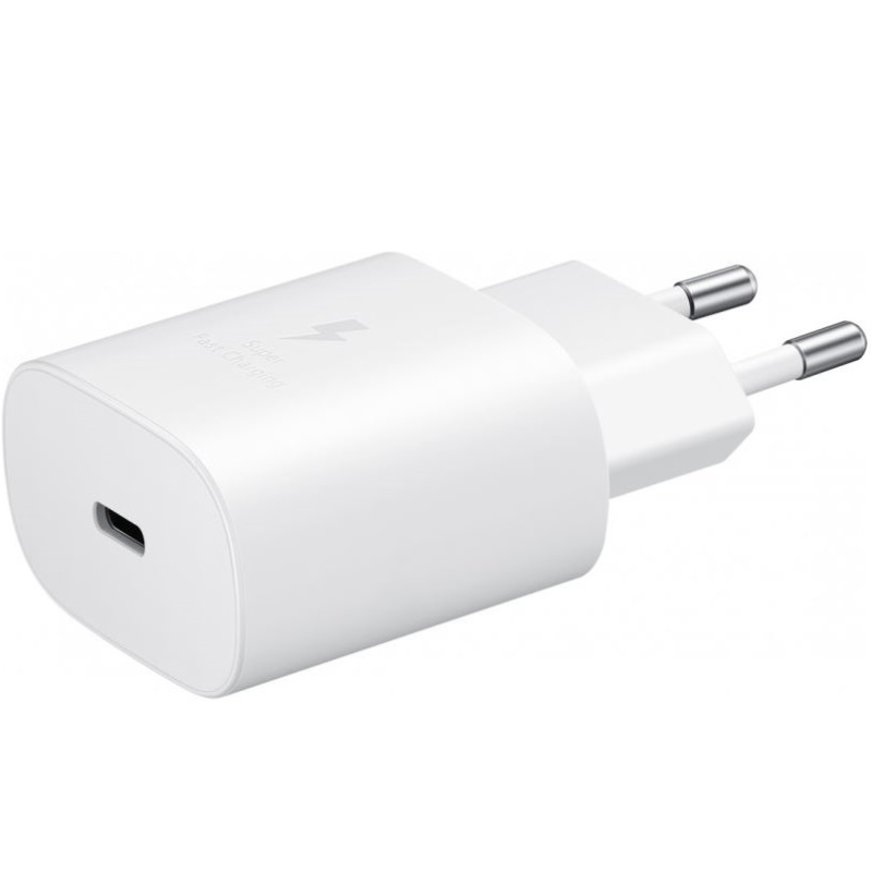 Мережевий зарядний пристрій Samsung EP-TA800 25W Type-C White (EP-TA800NWE) OEM