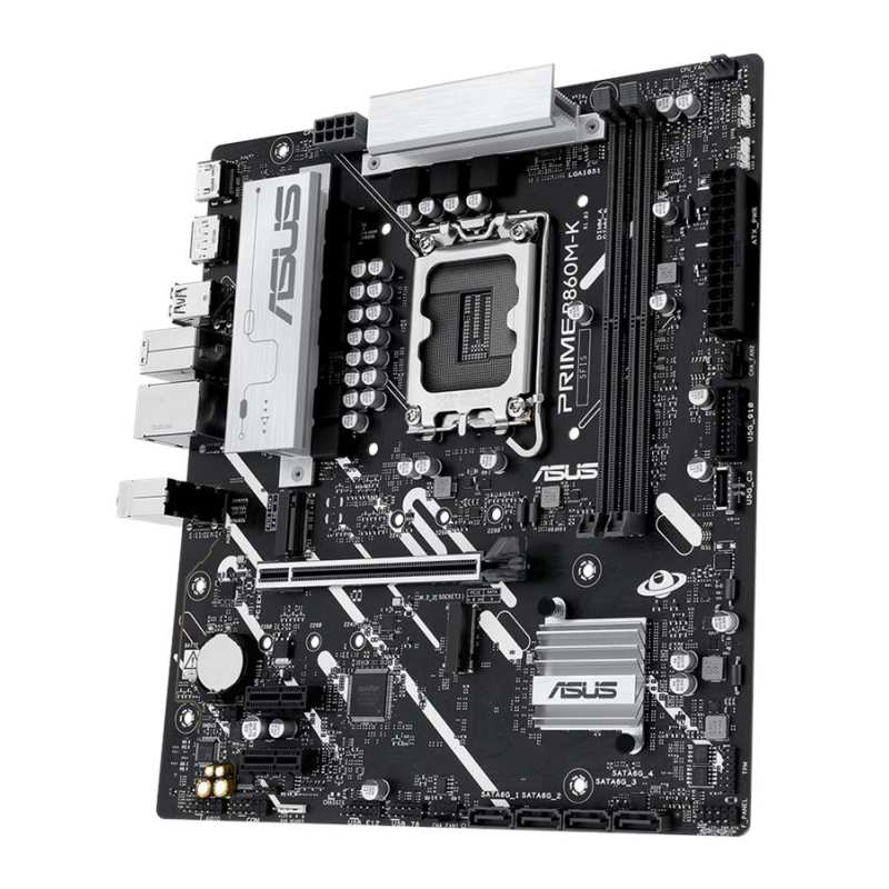 Материнcька плата ASUS PRIME B860M-K s1851 B860 2xDDR5 M.2 DP HDMI Wi-Fi BT mATX