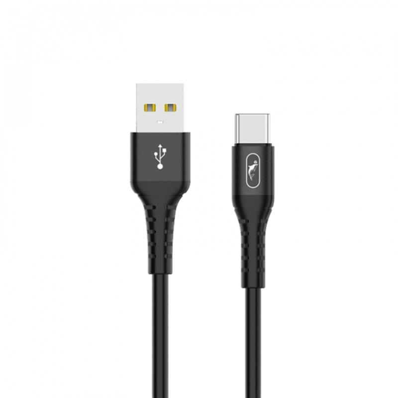 Кабель SkyDolphin S05T TPE Frost Line USB - USB Type-C (M/M), 1 м, Black (SDUSB-000551)