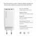 Мережевий зарядний пристрій ColorWay GaN Mini 65W PD Port PPS USB (USB-2C1A) White (CW-CHS058PDCL-WT) + кабель Type-C&Lightning